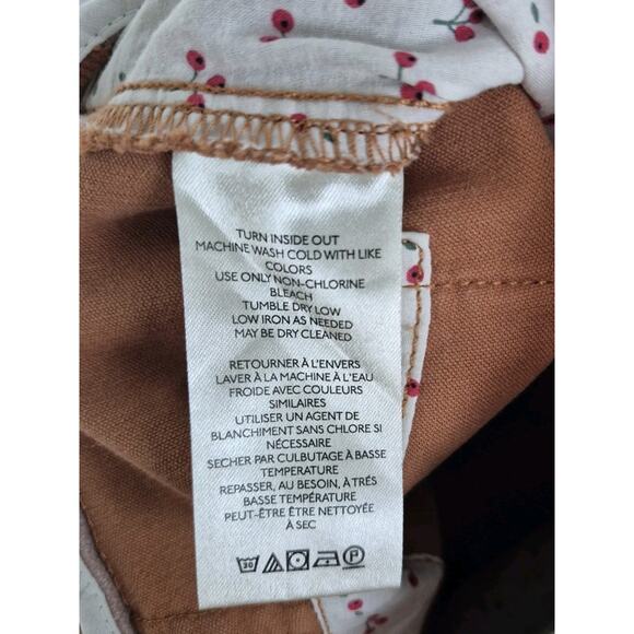 Anthropologie Maeve Corduroy Wide Leg Pants Size 4 Orange Retro Boho Festival - Picture 7 of 11